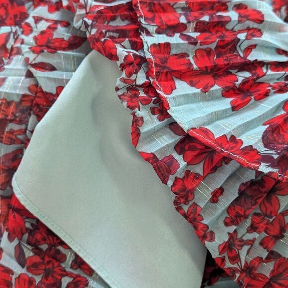 La Maison Talulah Superbloom Asymmetrical Layered Pleated Mini Dress Sz M - Picture 16 of 16